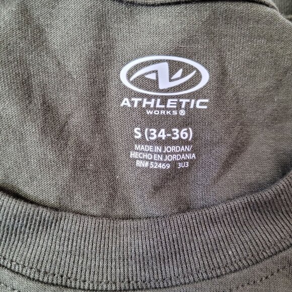 Athletic Works Men's Short Sleeve Smoky Olive Tri-Blend Tee Small (34-36) - Picture 5 of 6